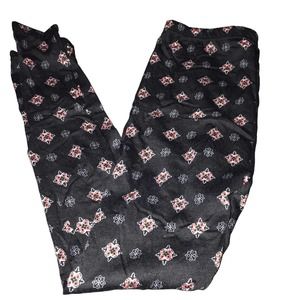 BLACK WITH MULTI COLOR DESIGN CHILDREN'S LEGGINGS
